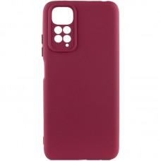 Чохол TPU GETMAN Liquid Silk Full Camera для Xiaomi Redmi Note 11 (Global) / Note 11S Бордовий / Marsala