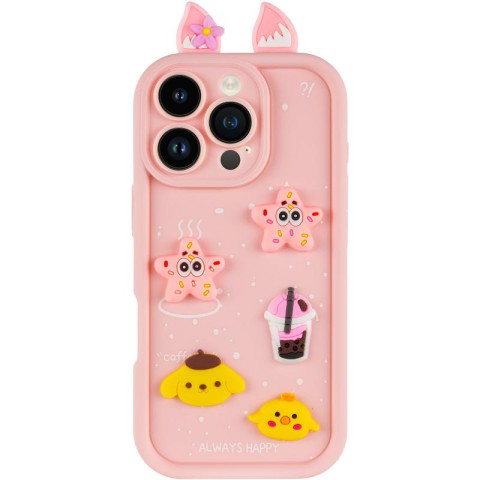 Чохол TPU Toys Case with Ears для Apple iPhone 16 Pro (6.3") Light Pink