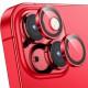Захисне скло Metal Classic на камеру (у упак.) для Apple iPhone 14 (6.1") / 14 Plus (6.7") Червоний / Red