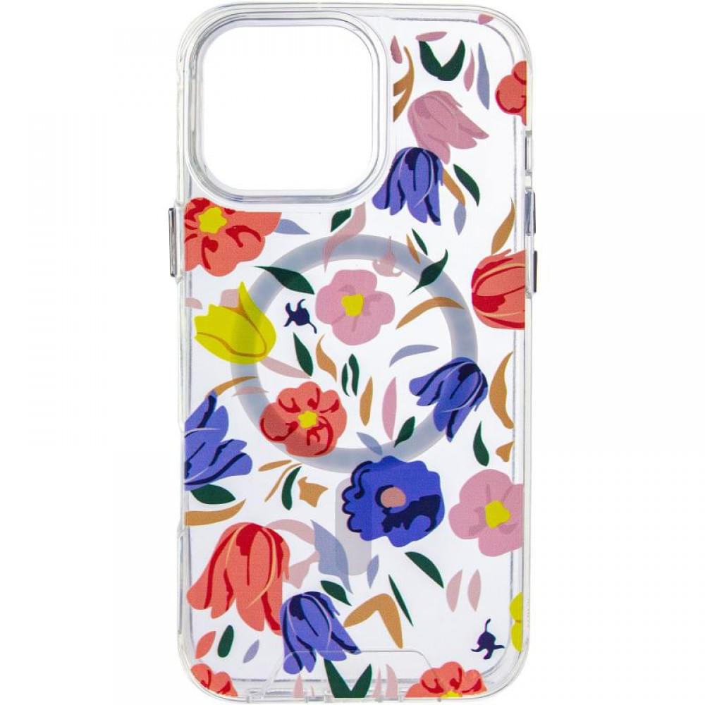 TPU+PC чохол Clear Garden with MagSafe для Apple iPhone 16 Pro (6.3") Tropical Art