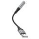 Перехідник Hoco LS36 Fresh USB to 3,5 AUX Black