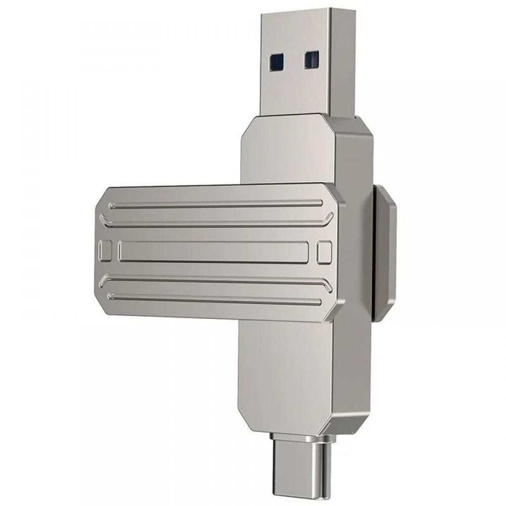 Флеш-накопичувач WIWU WI-FD003 Infinite 2in1 Type-C USB 3.2 - 512GB Silver