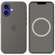 Чохол Silicone case (AAA) full with Magsafe and Animation для Apple iPhone 16 Plus (6.7") Stone Grey