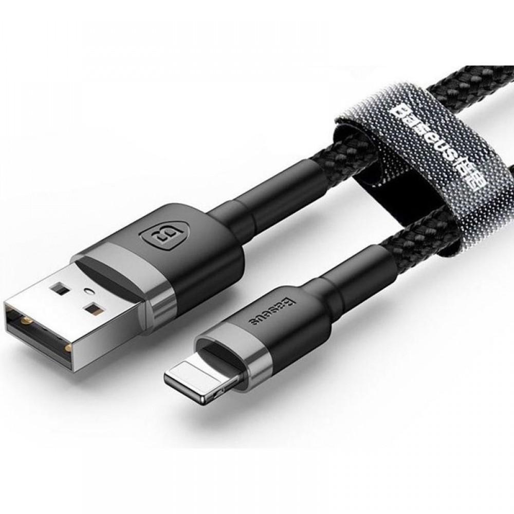 Дата кабель Baseus Cafule Type-C to Type-C Cable PD 2.0 60W (1m) (CATKLF-G) Чорний / Сірий