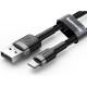 Дата кабель Baseus Cafule Type-C to Type-C Cable PD 2.0 60W (1m) (CATKLF-G) Чорний / Сірий