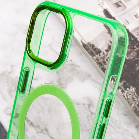 Чохол TPU Iris with MagSafe для Apple iPhone 12 Pro Max (6.7") Салатовий