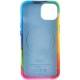 Шкіряний чохол Colour Splash with MagSafe для Apple iPhone 12 Pro / 12 (6.1") Red / Blue