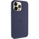 Чохол Silicone Case (AA) Logo with MagSafe для Apple iPhone 14 Pro Max (6.7") Темно-синій / Midnight blue