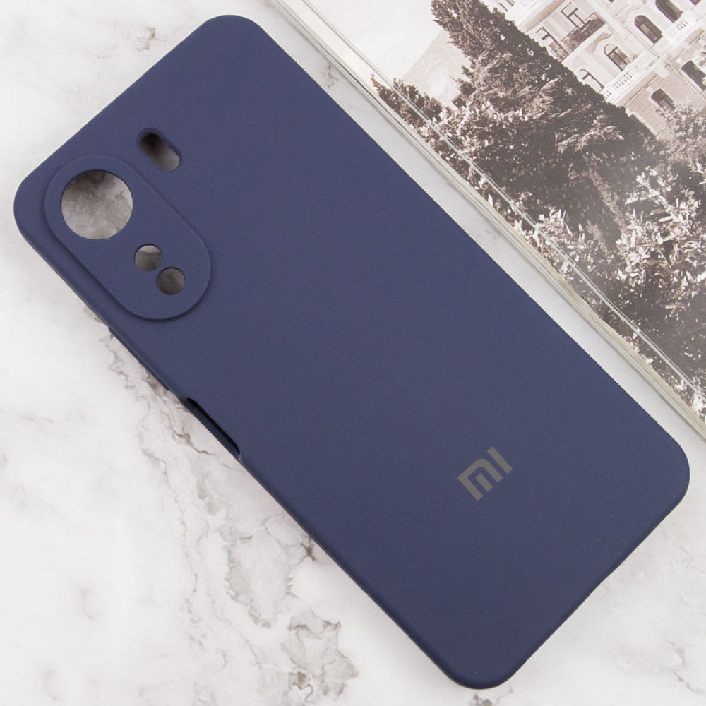 Чохол Silicone Cover Lakshmi Full Camera (AAA) with Logo для Xiaomi Redmi 13C / Poco C65 Темно-синій / Midnight blue