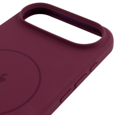 Чохол Silicone Case Full Protective (AA) V2 with MagSafe для Apple iPhone 17 Air (6.5") Бордовий / Plum