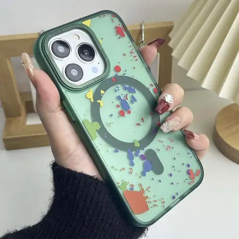 Чохол TPU+PC Flush with MagSafe для Apple iPhone 12 Pro / 12 (6.1") Dark green