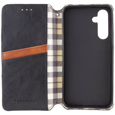 Шкіряний чохол-книжка GETMAN Cubic (PU) для Samsung Galaxy M34 5G Чорний