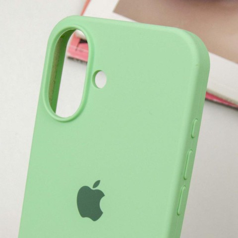 Чохол Silicone Case Full Protective (AA) для Apple iPhone 16 (6.1") Зелений / Pistachio