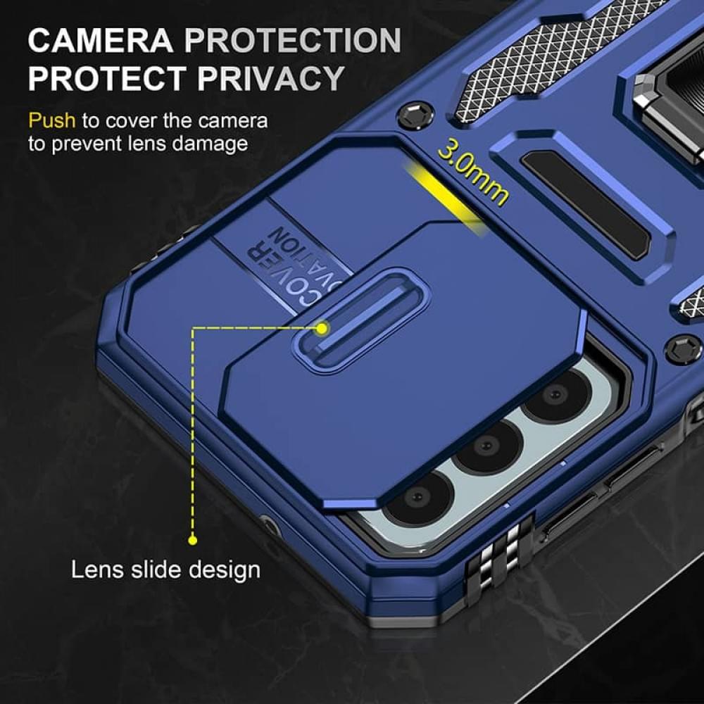 Ударостійкий чохол Camshield Army Ring для Samsung Galaxy M34 5G Синій / Navy