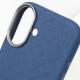 Шкіряний чохол Carved with MagSafe для Apple iPhone 16 (6.1") Blue