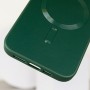 Шкіряний чохол Bonbon Leather Metal Style with MagSafe для Apple iPhone 15 Pro Max (6.7") Зелений / Pine green