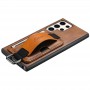 Шкіряний чохол Wallet case and straps для Samsung Galaxy S24 Ultra Коричневий / Brown