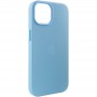 Шкіряний чохол Leather Case (AA) with MagSafe для Apple iPhone 14 (6.1") Blue