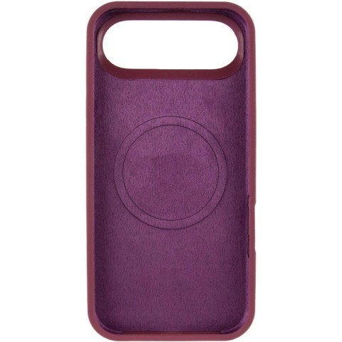 Чохол Silicone Case Full Protective (AA) V2 with MagSafe для Apple iPhone 17 Air (6.5") Бордовий / Plum