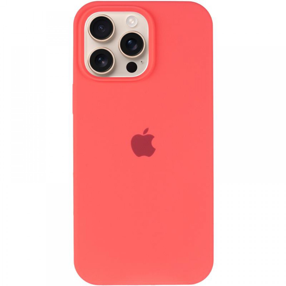 Чохол Silicone Case Full Protective (AA) для Apple iPhone 15 Pro Max (6.7") Кавуновий / Watermelon red