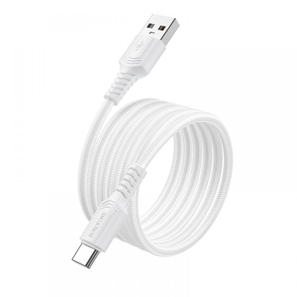 Дата кабель Borofone BX116 Certain USB to Type-C 3A (1m) White