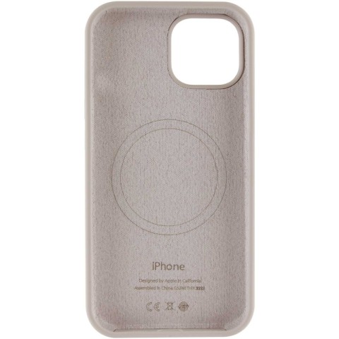 Чохол Silicone Case Full Protective (AA) with MagSafe для Apple iPhone 15 Plus (6.7") Сірий / Light Grey