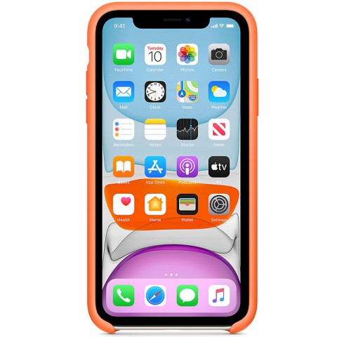 Чохол Silicone case (AAA) для Apple iPhone 11 Pro Max (6.5") Помаранчевий / Vitamin C