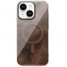 Чохол TPU Shiny Mountain (MagFit) для Apple iPhone 15 (6.1") Chocolate