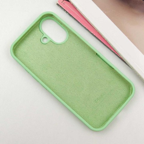 Чохол Silicone Case Full Protective (AA) для Apple iPhone 16 (6.1") Зелений / Pistachio