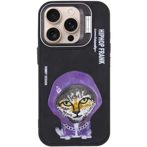 TPU+PC чохол Friends для Apple iPhone 16 Pro (6.3") Black Cat