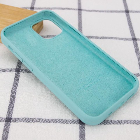 Чохол Silicone Case Full Protective (AA) для Apple iPhone 12 Pro Max (6.7") Бірюзовий / Marine Green