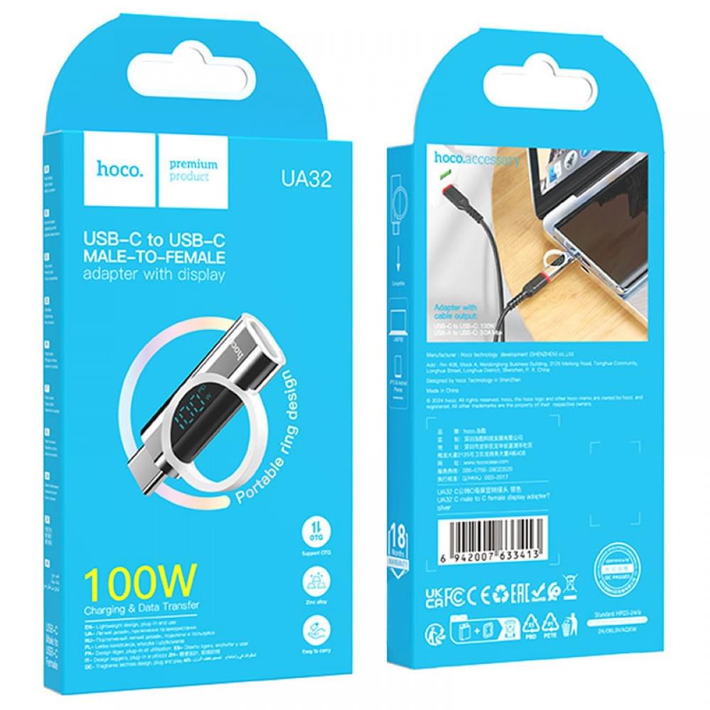 Переходник Hoco UA32 Type-C male to Type-C female display adapter