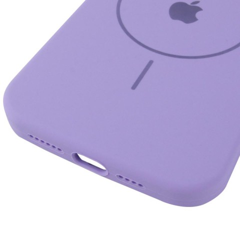 Чохол Silicone Case Full Protective (AA) V2 with MagSafe для Apple iPhone 16 Pro (6.3") Бузковий / Dasheen