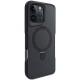 TPU+PC чохол Metal Buttons with MagSafe Carbon Ring для Apple iPhone 16 Pro (6.3") Чорний
