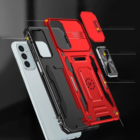 Ударостійкий чохол Camshield Army Ring для Samsung Galaxy A25 5G Червоний / Red
