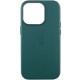 Шкіряний чохол Leather Case (AAA) with MagSafe and Animation для Apple iPhone 14 Pro (6.1") Forest Green