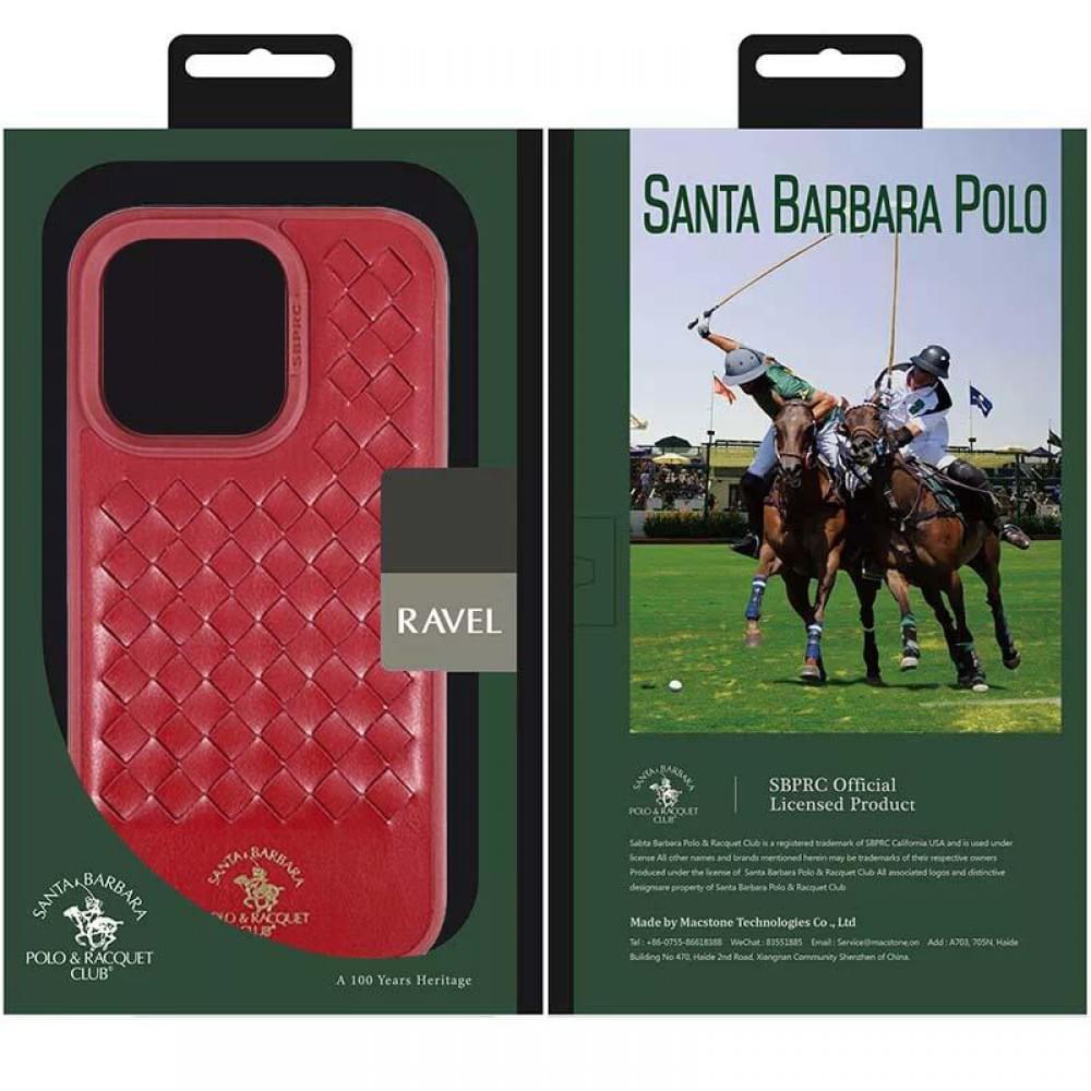 Шкіряний чохол Polo Santa Barbara для Apple iPhone 14 Pro (6.1") Red