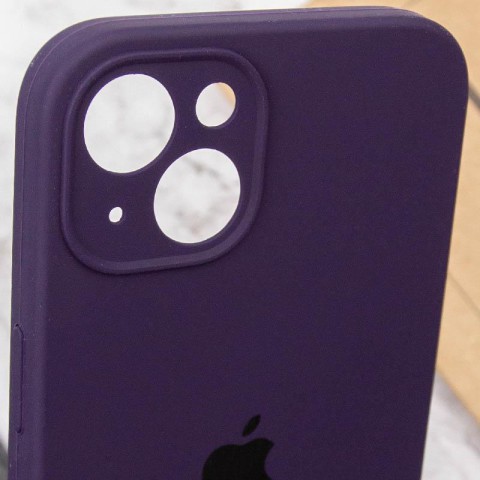 Чохол Silicone Case Full Camera Protective (AA) для Apple iPhone 13 (6.1") Фіолетовий / Elderberry