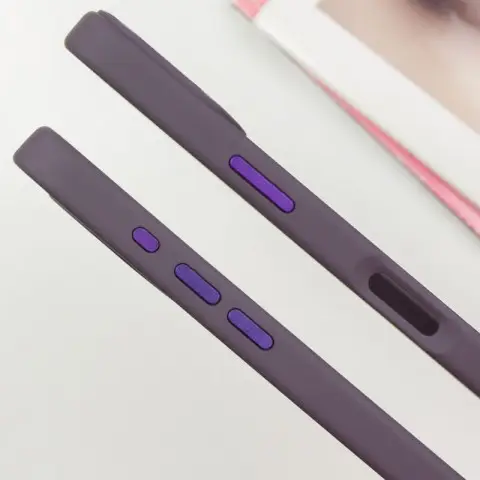 TPU чохол Bonbon Metal Style with MagSafe для Apple iPhone 16 (6.1") Фіолетовий / Dark Purple