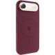 Чохол Silicone Case Full Protective (AA) V2 with MagSafe для Apple iPhone 17 Air (6.5") Бордовий / Plum
