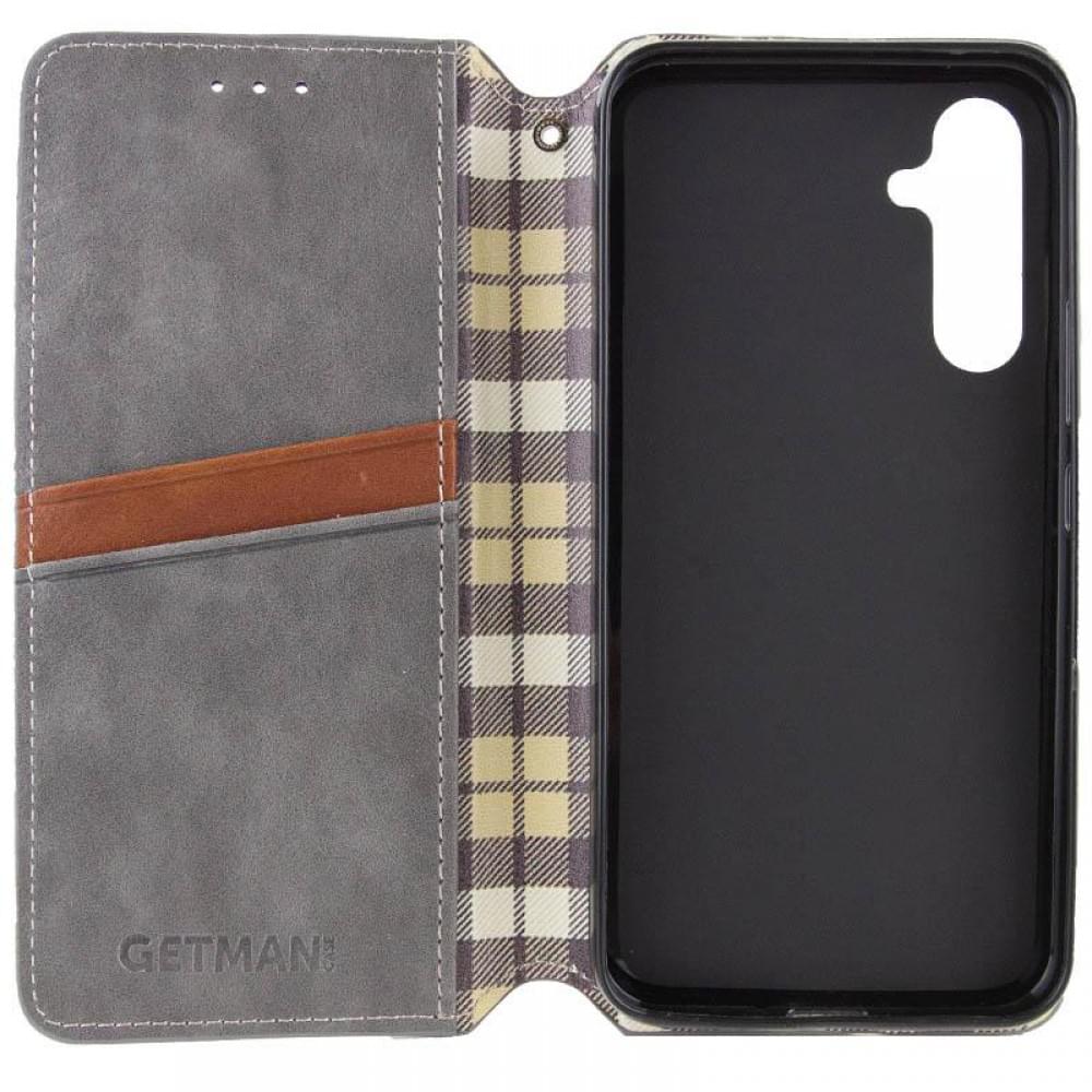 Шкіряний чохол-книжка GETMAN Cubic (PU) для Samsung Galaxy A57 5G Сірий
