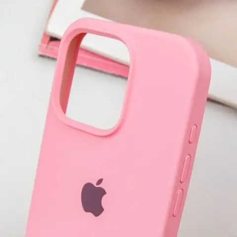 Чохол Silicone Case Full Protective (AA) для Apple iPhone 15 Pro Max (6.7") Рожевий / Light pink