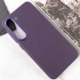 Шкіряний чохол Bonbon Leather Metal Style для Samsung Galaxy S23 Фіолетовий / Dark Purple