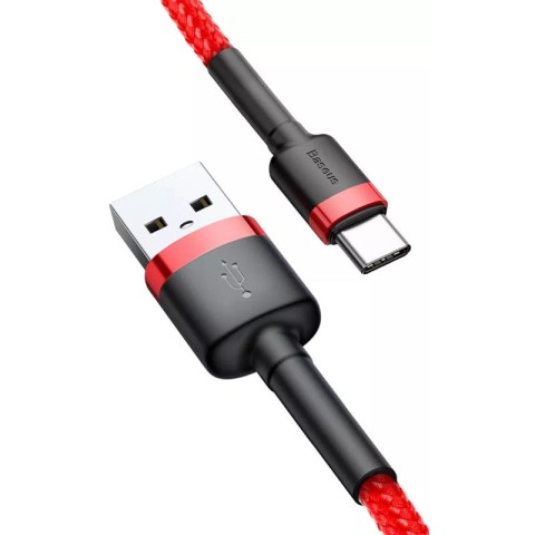 Дата кабель Baseus Cafule Type-C Cable 2A (2m) (CATKLF-C) Червоний