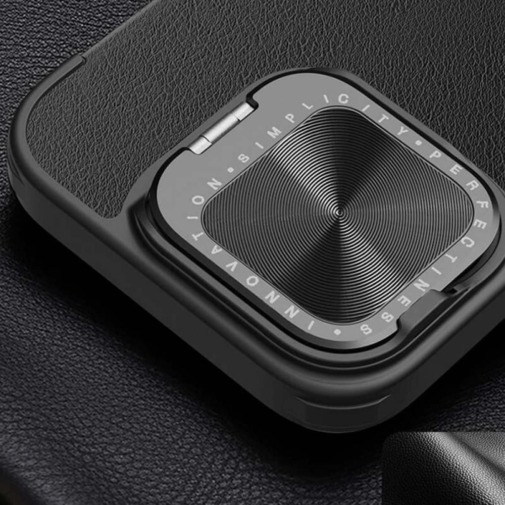 Кожаный чехол-книжка Nillkin Qin Prop Plain Camshield для Apple iPhone 16 Pro (6.3")