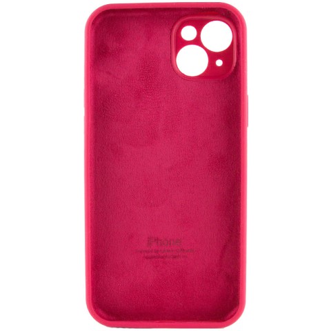Чохол Silicone Case Full Camera Protective (AA) для Apple iPhone 13 (6.1") Червоний / Rose Red