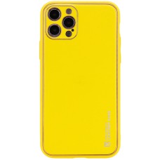 Шкіряний чохол Xshield для Apple iPhone 13 Pro (6.1") Жовтий / Yellow