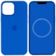 Чохол Silicone case (AAA) with Magsafe and Animation для Apple iPhone 12 Pro / 12 (6.1") Синій / Capri Blue