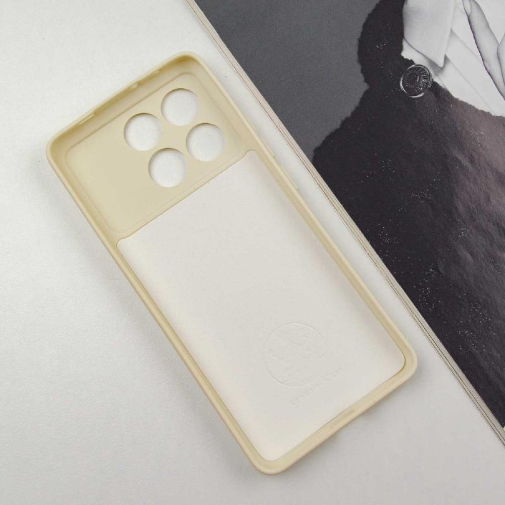 Чохол TPU GETMAN Liquid Silk Full Camera для Xiaomi Poco X6 Pro Пісочний / Sand