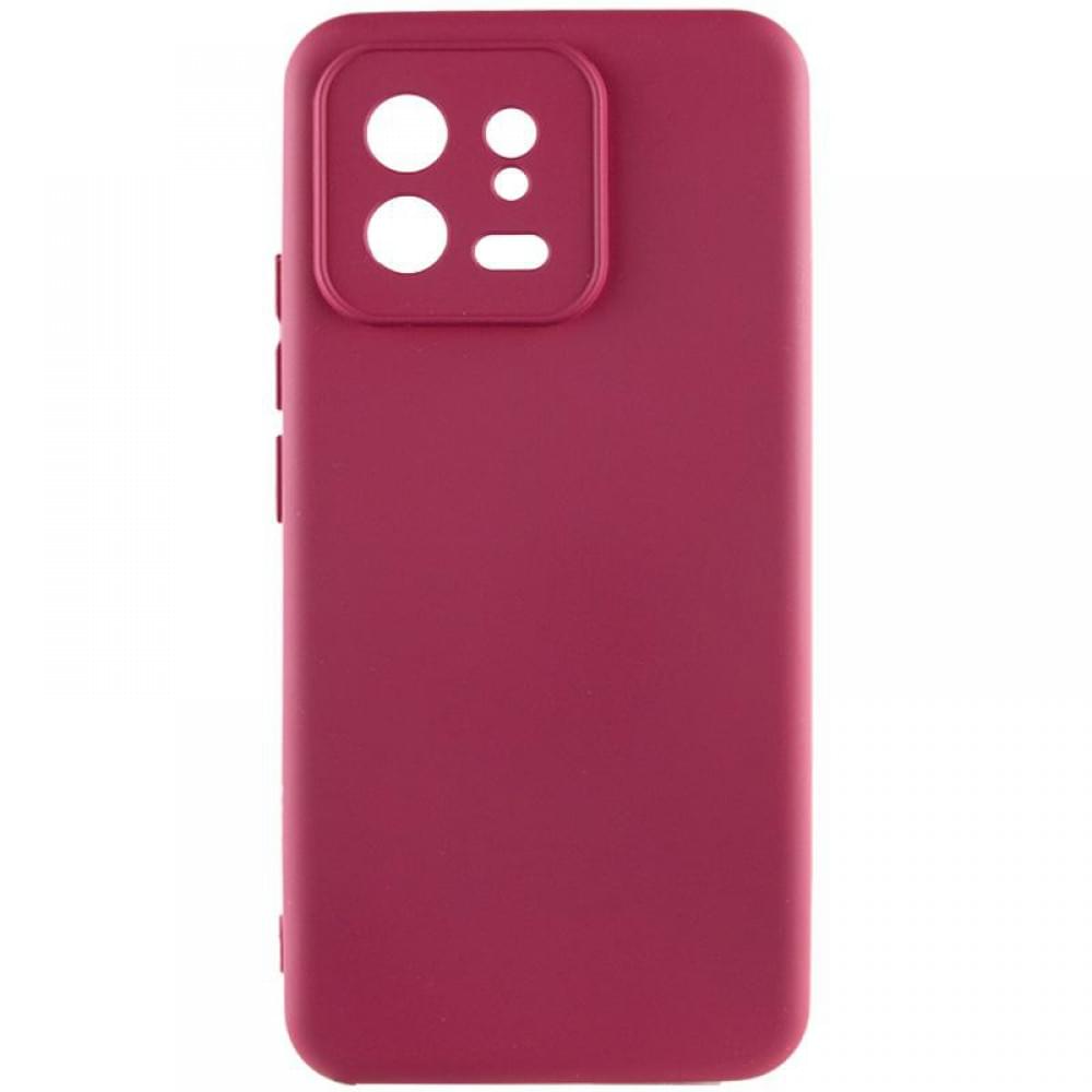 Чохол TPU GETMAN Liquid Silk Full Camera для Xiaomi 13 Pro Бордовий / Marsala